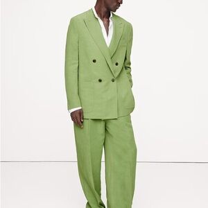 Banana Republic Men's Green Double-Breasted Suit NEW